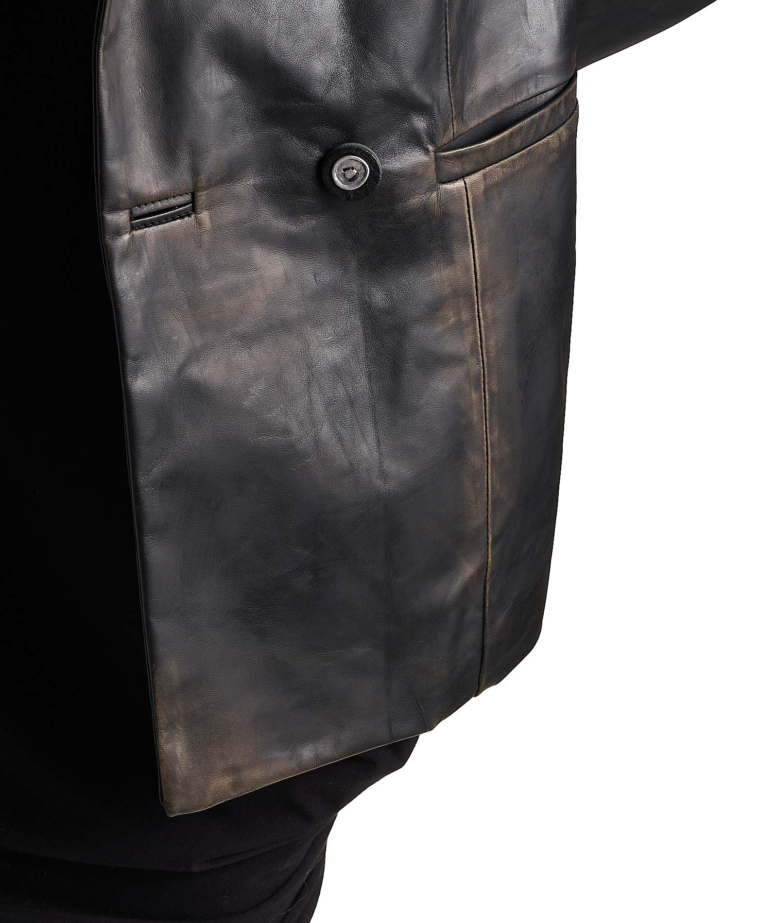 DANIELE BASTA LEATHER AND SILVER JACKET 